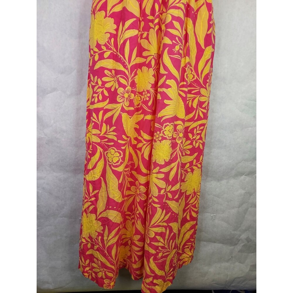 Patrons Of Peace Arcadia Jumpsuit Women's M Tropical Floral Smocked Top Wide Leg - Picture 8 of 16
